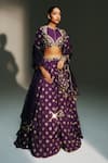 Buy Mahima Mahajan Purple Chanderi , Organza, , Chanderi, Shubhi Hand Lehenga Set at Aza Fashions Buy_Mahima Mahajan_Purple Chanderi , Organza, , Chanderi, Shubhi Hand Lehenga Set _at_Aza_Fashions