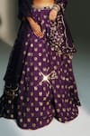 Buy Mahima Mahajan Purple Chanderi , Organza, , Chanderi, Shubhi Hand Lehenga Set Buy_Mahima Mahajan_Purple Chanderi , Organza, , Chanderi, Shubhi Hand Lehenga Set