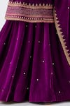 Buy_Tiny Pants_Purple Velvet Zari, Stones, Sequins, Embroidery Lehenga Set _Online_at_Aza_Fashions