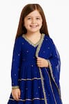 Tiny Pants_Blue Georgette Sequins, Zari Royal Embroidered Anarkali Set _Online_at_Aza_Fashions