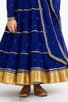 Buy_Tiny Pants_Blue Georgette Sequins, Zari Royal Embroidered Anarkali Set _Online_at_Aza_Fashions