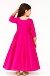 Shop Tiny Pants Fuchsia Cotton Satin Embroidery Anarkali at Aza Fashions Shop_Tiny Pants_Fuchsia Cotton Satin Embroidery Anarkali _at_Aza_Fashions