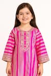 Buy Tiny Pants Pink Cotton Satin, Net Zari, Embroidery, Foil Stripe Pattern Kurta And Lehenga Set Online at Aza Fashions Buy_Tiny Pants_Pink Cotton Satin, Net Zari, Embroidery, Foil Stripe Pattern Kurta And Lehenga Set _Online_at_Aza_Fashions
