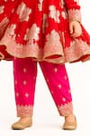Tiny Pants Red Georgette Zari, Embroidery, Tassels Anarkali With Salwar Online at Aza Fashions Tiny Pants_Red Georgette Zari, Embroidery, Tassels Anarkali With Salwar _Online_at_Aza_Fashions