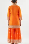 Shop Tiny Pants Orange Georgette Embroidery, Mirrors Kurta Sharara Set at Aza Fashions Shop_Tiny Pants_Orange Georgette Embroidery, Mirrors Kurta Sharara Set _at_Aza_Fashions