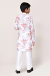 Shop_Petite Pomme_White Cotton Floral Printed Kurta And Pant Set _at_Aza_Fashions