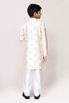 Shop_Petite Pomme_Cream Silk Embroidery, Sequins Thread And Kurta & Pant Set _at_Aza_Fashions