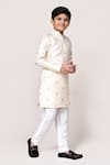Shop_Petite Pomme_Cream Silk Embroidery, Sequins Thread And Kurta & Pant Set _Online_at_Aza_Fashions