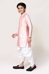 Buy_Petite Pomme_Pink Jacquard Kurta And Dhoti Pant Set _Online_at_Aza_Fashions