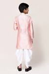 Shop_Petite Pomme_Pink Jacquard Kurta And Dhoti Pant Set _at_Aza_Fashions