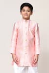 Buy_Petite Pomme_Pink Jacquard Kurta And Dhoti Pant Set 