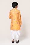 Shop_Petite Pomme_Yellow Jacquard Kurta And Dhoti Pant Set _at_Aza_Fashions