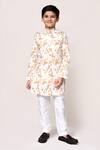 Buy_Petite Pomme_White Cotton Floral Print Kurta And Pant Set _at_Aza_Fashions