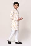Buy_Petite Pomme_White Cotton Floral Print Kurta And Pant Set _Online_at_Aza_Fashions