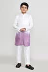 Buy_Petite Pomme_White Muslin Ombre Kurta And Pant Set _at_Aza_Fashions