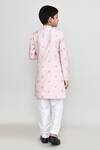 Shop_Petite Pomme_Pink Silk, Shantoon Sequins, Embroidery Thread Kurta With Pant _at_Aza_Fashions