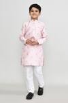 Buy_Petite Pomme_Pink Silk, Shantoon Sequins, Embroidery Thread Kurta With Pant _at_Aza_Fashions