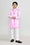Buy_Petite Pomme_Pink Muslin, Silk Ombre Kurta With Pant _Online_at_Aza_Fashions