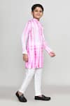 Buy_Petite Pomme_Pink Muslin, Silk Ombre Kurta With Pant 
