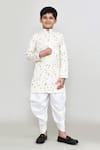 Buy_Petite Pomme_Cream Cotton, Silk Embroidery Thread Work Kurta And Patiala Pant Set _Online_at_Aza_Fashions
