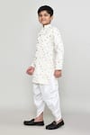 Shop_Petite Pomme_Cream Cotton, Silk Embroidery Thread Work Kurta And Patiala Pant Set _Online_at_Aza_Fashions