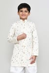 Buy_Petite Pomme_Cream Cotton, Silk Embroidery Thread Work Kurta And Patiala Pant Set 