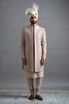 Buy Gargee Designers Rose Gold Jacquard Embroidery Veer Sherwani Set Online at Aza Fashions Buy_Gargee Designers_Rose Gold Jacquard Embroidery Veer Sherwani Set _Online_at_Aza_Fashions