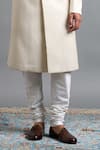 Gargee Designers_Ivory Jacquard Vihaan Cream Sherwani Set _Online_at_Aza_Fashions