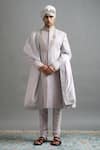 Buy_Gargee Designers_Lavender Chanderi Embroidery, Sequins Kiaan Sherwani Set _at_Aza_Fashions