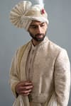 Gargee Designers Beige Silk, Cotton Embroidery Vivaan Ivory Sherwani Set Online at Aza Fashions Gargee Designers_Beige Silk, Cotton Embroidery Vivaan Ivory Sherwani Set _Online_at_Aza_Fashions