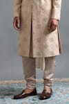 Shop Gargee Designers Beige Silk, Cotton Embroidery Vivaan Ivory Sherwani Set Online at Aza Fashions Shop_Gargee Designers_Beige Silk, Cotton Embroidery Vivaan Ivory Sherwani Set _Online_at_Aza_Fashions