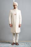 Buy Gargee Designers Ivory Dupion Embroidery Shaan Sherwani Set at Aza Fashions Buy_Gargee Designers_Ivory Dupion Embroidery Shaan Sherwani Set _at_Aza_Fashions