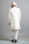 Shop_Gargee Designers_Ivory Dupion Embroidery Devansh Sherwani Set _at_Aza_Fashions