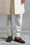 Gargee Designers_Ivory Dupion Embroidery Devansh Sherwani Set _Online_at_Aza_Fashions