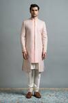 Shop Gargee Designers Blush Jacquard Aarush Pink Sherwani Set Online at Aza Fashions Shop_Gargee Designers_Blush Jacquard Aarush Pink Sherwani Set _Online_at_Aza_Fashions