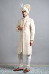 Gargee Designers Ivory Silk Embroidery Arnav Sherwani Set Online at Aza Fashions Gargee Designers_Ivory Silk Embroidery Arnav Sherwani Set _Online_at_Aza_Fashions