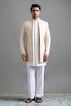 Buy Gargee Designers Ivory Embroidery Aaryan Jacket And Kurta Set at Aza Fashions Buy_Gargee Designers_Ivory Embroidery Aaryan Jacket And Kurta Set _at_Aza_Fashions