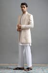 Gargee Designers Ivory Embroidery Aaryan Jacket And Kurta Set Online at Aza Fashions Gargee Designers_Ivory Embroidery Aaryan Jacket And Kurta Set _Online_at_Aza_Fashions