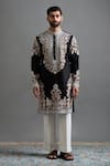 Buy Gargee Designers Black Cotton, Silk Embroidery Viraasat Kurta Pant Set at Aza Fashions Buy_Gargee Designers_Black Cotton, Silk Embroidery Viraasat Kurta Pant Set _at_Aza_Fashions