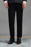 Gargee Designers Black Jacquard Embroidery Rajat Tuxedo Pant Set Online at Aza Fashions Gargee Designers_Black Jacquard Embroidery Rajat Tuxedo Pant Set _Online_at_Aza_Fashions