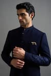 Buy Gargee Designers Navy Polyester Embroidery, Brooches Shyamalraj Jodhpuri Pant Set Online at Aza Fashions Buy_Gargee Designers_Navy Polyester Embroidery, Brooches Shyamalraj Jodhpuri Pant Set _Online_at_Aza_Fashions
