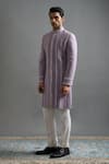 Gargee Designers Purple Polyester Mirrors, Embroidery Tarang Sherwani Pant Set Online at Aza Fashions Gargee Designers_Purple Polyester Mirrors, Embroidery Tarang Sherwani Pant Set _Online_at_Aza_Fashions