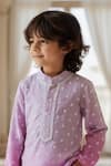 Fayon Kids Pink Chanderi, Crepe Embroidery, Lace Ombre Kurta With Salwar Online at Aza Fashions Fayon Kids_Pink Chanderi, Crepe Embroidery, Lace Ombre Kurta With Salwar _Online_at_Aza_Fashions