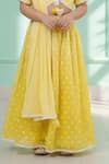 Buy Fayon Kids Yellow Chanderi, Cotton Embroidery, Lace, Tassels Ombre Lehenga Set Online at Aza Fashions Buy_Fayon Kids_Yellow Chanderi, Cotton Embroidery, Lace, Tassels Ombre Lehenga Set _Online_at_Aza_Fashions