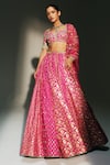 Buy Mahima Mahajan Pink Chanderi , Organza Embroidery, Zari, Sri Hand Lehenga Set at Aza Fashions Buy_Mahima Mahajan_Pink Chanderi , Organza Embroidery, Zari, Sri Hand Lehenga Set _at_Aza_Fashions