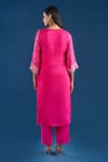 Shop Samyukta Singhania Fuchsia Silk, Organza, Shantoon, Chiffon Embroidery, Sequins, Thread Kurta Set at Aza Fashions Shop_Samyukta Singhania_Fuchsia Silk, Organza, Shantoon, Chiffon Embroidery, Sequins, Thread Kurta Set _at_Aza_Fashions