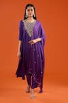 Shop Samyukta Singhania Purple Silk, Shantoon, Chiffon Embroidery, Beads, Zari, Panelled Anarkali Set Online at Aza Fashions Shop_Samyukta Singhania_Purple Silk, Shantoon, Chiffon Embroidery, Beads, Zari, Panelled Anarkali Set _Online_at_Aza_Fashions