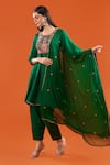 Buy Samyukta Singhania Green Silk, Shantoon, Chiffon Embroidery, Beads, Lace Round Neck Anarkali Set Online at Aza Fashions Buy_Samyukta Singhania_Green Silk, Shantoon, Chiffon Embroidery, Beads, Lace Round Neck Anarkali Set _Online_at_Aza_Fashions