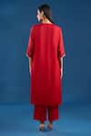 Shop Samyukta Singhania Red Organza, Silk, Shantoon Beads, Embroidery, Zari, Gota Patti, Hand Kurta Set at Aza Fashions Shop_Samyukta Singhania_Red Organza, Silk, Shantoon Beads, Embroidery, Zari, Gota Patti, Hand Kurta Set _at_Aza_Fashions