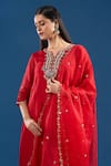 Buy Samyukta Singhania Red Organza, Silk, Shantoon Beads, Embroidery, Zari, Gota Patti, Hand Kurta Set Buy_Samyukta Singhania_Red Organza, Silk, Shantoon Beads, Embroidery, Zari, Gota Patti, Hand Kurta Set